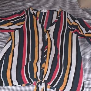 large multi colored blouse